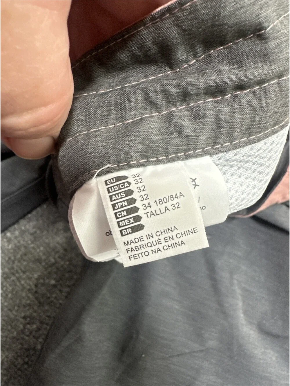 O’Neil Men’s Swim Trunks Size 32 Grey/pink